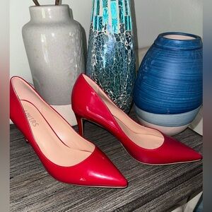 Lovirs Red Pointed-Toe Stiletto Heels